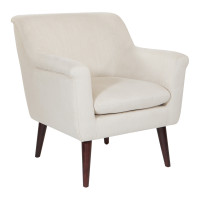 OSP Home Furnishings BP-DANAC-F47 Dane Accent Chair in Wheat fabric with a Dark Coffee Finish Legs